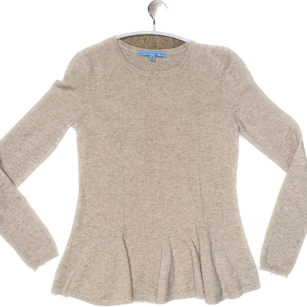 Antonio Melani peplum top 100% cashmere